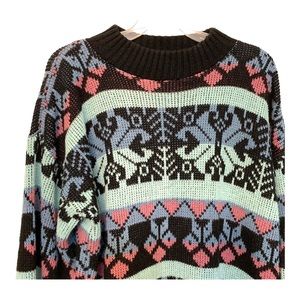 Vintage Spoiled Girls Multi-Color Knit Sweater